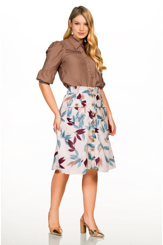 5434 - SAIA CHANEL ESTAMPADA ROW-AN