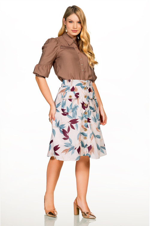 5434 - SAIA CHANEL ESTAMPADA ROW-AN