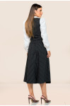 3168 / 5590 CONJUNTO COLETE E SAIA MAX MIDI RISCA DE GIZ ROW-AN