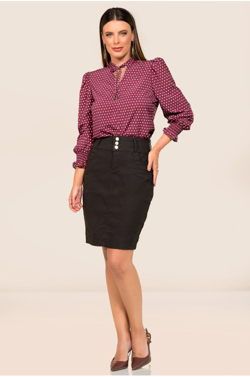 5619 - SAIA CHANEL PRETA ROW-AN 5619 - SAIA CHANEL PRETA ROW-AN