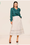 1884 - CAMISA VERDE COM BABADO ROW-AN