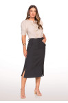 5651 - SAIA PRETA MIDI PLANO ROW-AN 