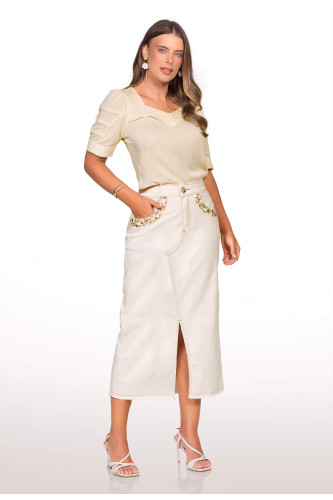 5662 - SAIA MAX MIDI OFF WHITE ROW-AN 