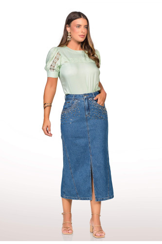5673 - SAIA JEANS MAXI MIDI ROW-AN 