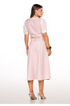 1900 -  COLETE ROSA E SAIA MIDI LISTRADA ROW-AN 