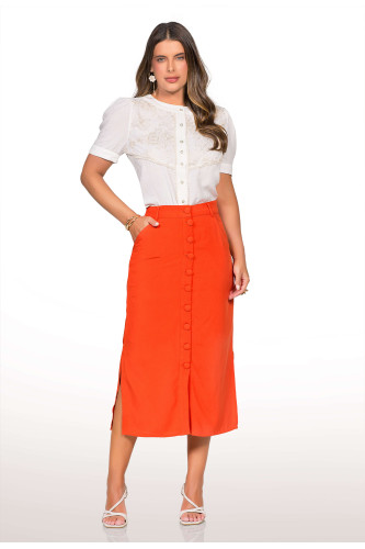 5690 - SAIA MAXI MIDI LARANJA ROW-AN