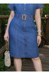 57235.006 VESTIDO JEANS CURTO COM CINTO IMPERIO 
