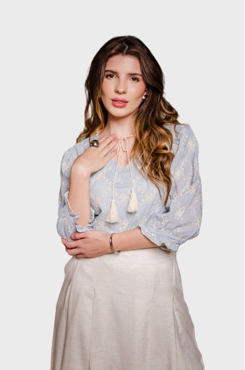 6371.85 BLUSA AZUL D'azul