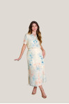 6404.85 CONJUNTO ESTAPADO BLUSA E SAIA D'azul
