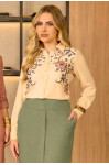 6446.20 CAMISA COM ESTAMPA LOCALIZADA - BEGE