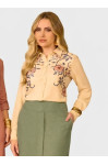 6446.20 CAMISA COM ESTAMPA LOCALIZADA - BEGE