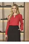 6455.34 BLUSA COM DETALHE NO DECOTE - VERMELHO