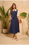 6471.27 CONJUNTO COLETE E SAIA D'AZUL 