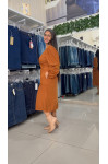 21086 - VESTIDO RETO MARROM CANELA ILLUSYON 