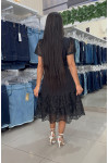 2716 - VESTIDO PRETO COM RENDA ROW-AN 