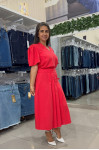 20498/0987 - CONJUNTO  BLUSA E SAIA VERMELHA ILLUSYON
