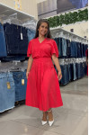 20498/0987 - CONJUNTO  BLUSA E SAIA VERMELHA ILLUSYON