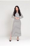 VESTIDO LOUIZE LISTRADO PRETO - CÉLIA SANTOS 